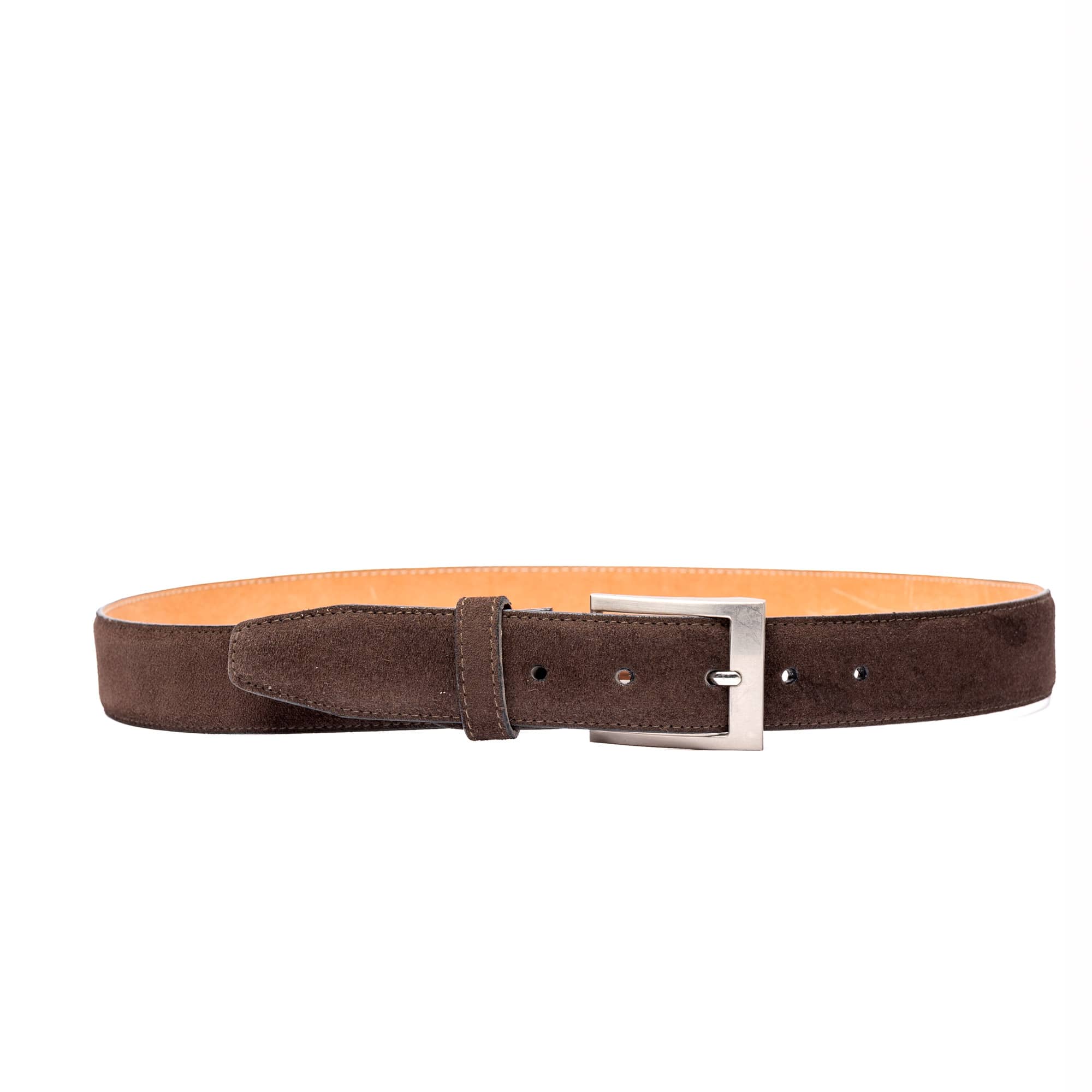 Cinturón Brogue Gamuza Café